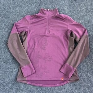 The North Face Shirt Womens Medium Purple Quarter Zip Base Layer Pullover